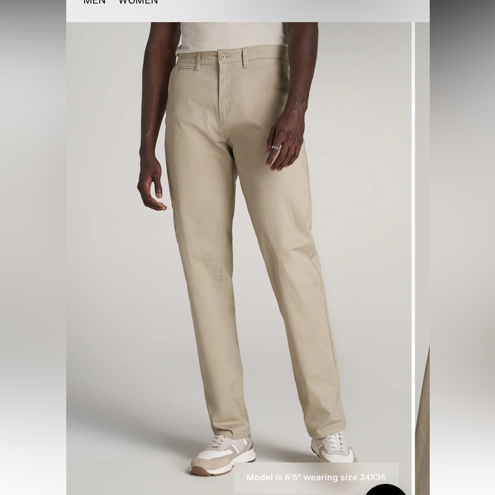 American Tall 36x36 Mason Semi Relaxed Chino Pants Desert Khaki